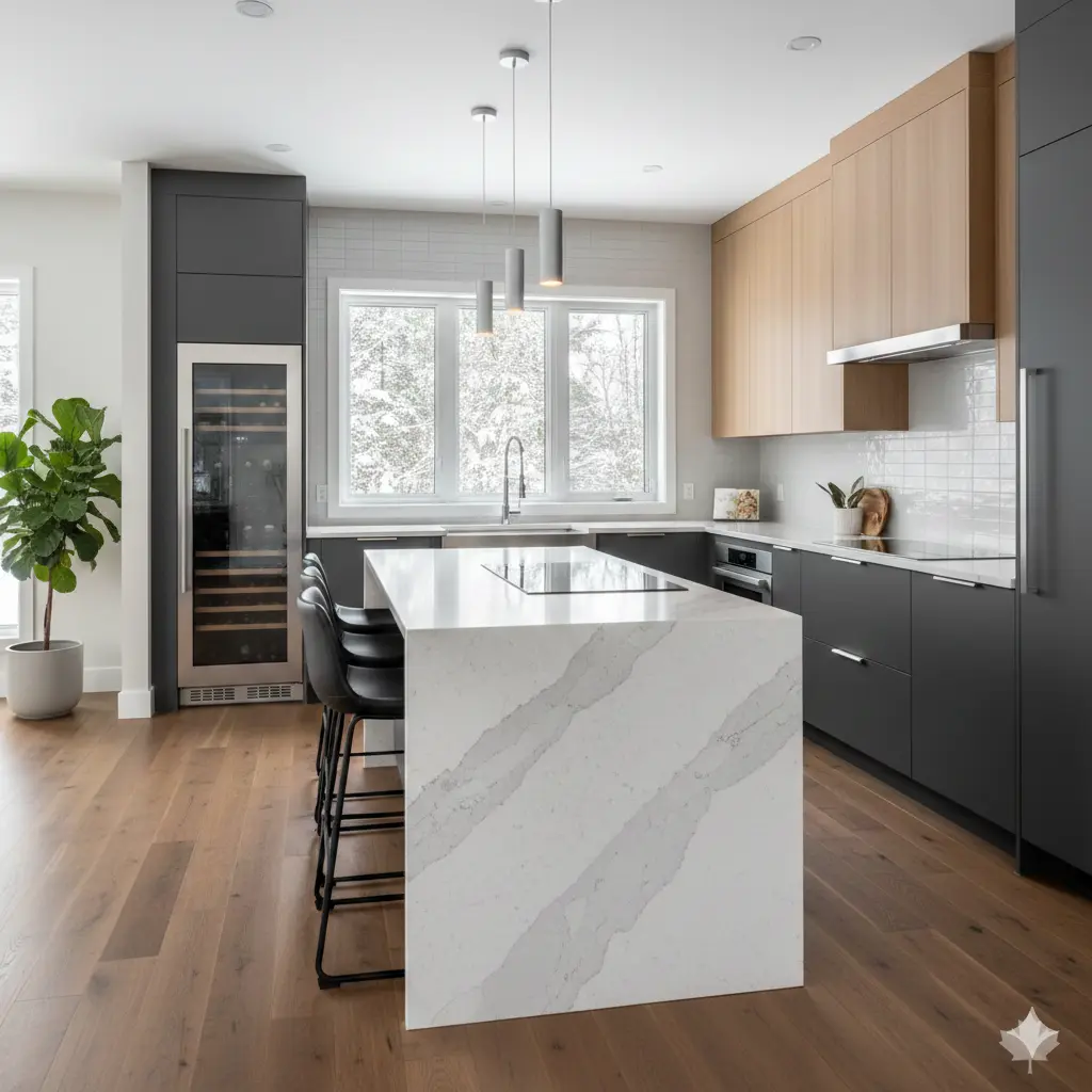 Contemporary Kitchen construction project in British Columbia