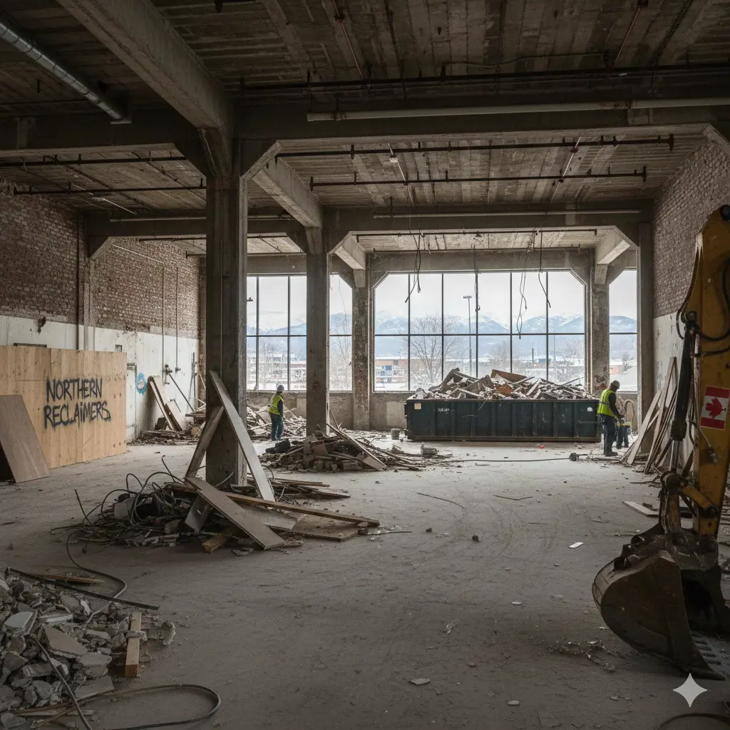 Industrial Loft Strip-out construction project in British Columbia
